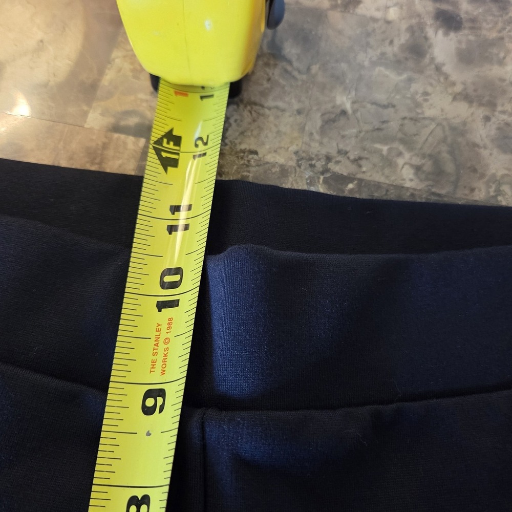 Old Navy sz L petite Stevie Straight extra high rise pull on pants navy cropped - Picture 6 of 10